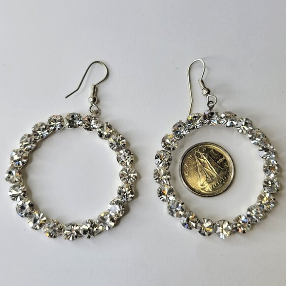 Round Crystal Earrings Dazzling Crystal Earrings - Picture 3 of 9